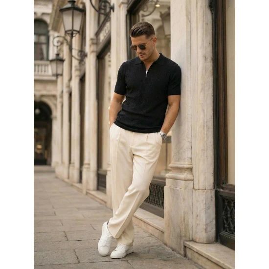 Vyriški juodi polo marškinėliai Fast POLO marškinėliai