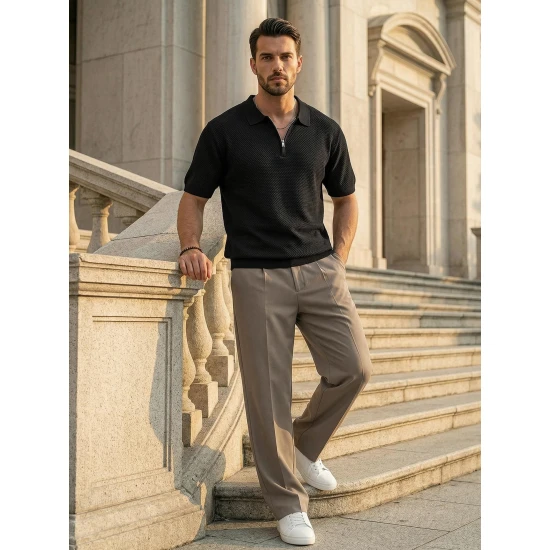 Vyriški juodi polo marškinėliai City POLO marškinėliai