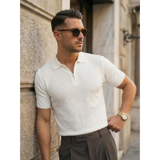 Vyriški balti polo marškinėliai Fast POLO marškinėliai