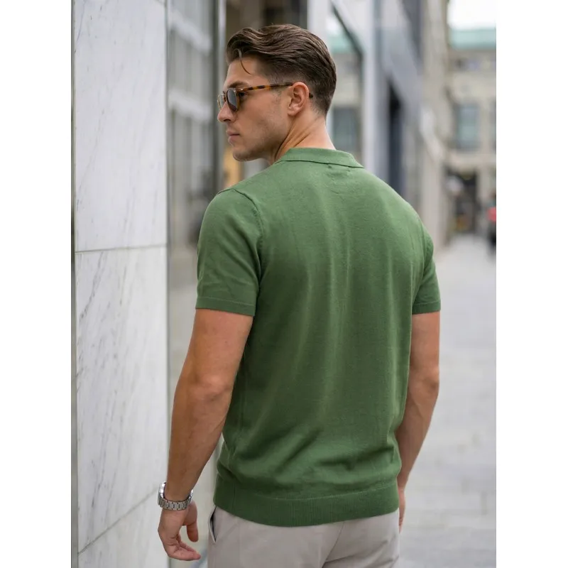 Męska zielona koszulka polo Vibe Koszulka POLO