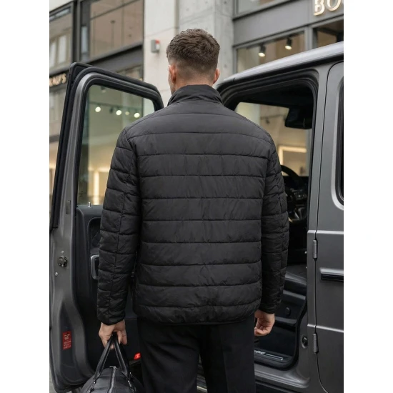 Pereinamojo laikotarpio juoda striukė Flif Vyriškos Striukės ir Paltai