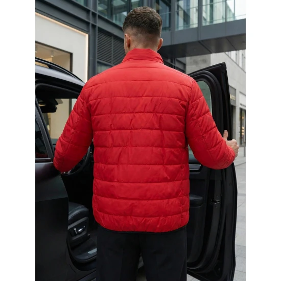 Pereinamojo laikotarpio raudona striukė Flif Vyriškos Striukės ir Paltai