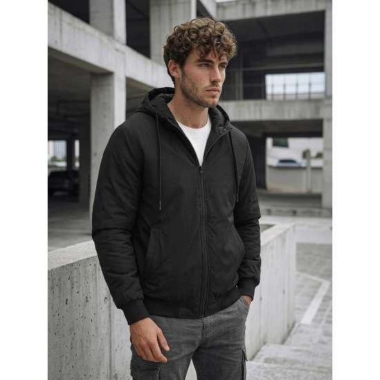 Vyriška juoda dvipusė striukė Conrad Vyriškos Striukės ir Paltai