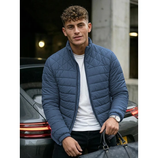 Pereinamojo laikotarpio tamsiai mėlyna striukė Gasen Vyriškos Striukės ir Paltai