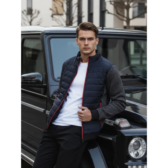 Pereinamojo laikotarpio tamsiai mėlyna striukė Trevis Rudeninės / Pavasarinės