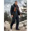 Juoda vyriška striukė su oranžinėmis detalėmis Ero Vyriškos Striukės ir Paltai