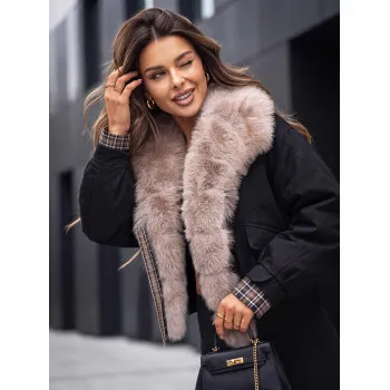 Beverly-naisten musta talvitakki