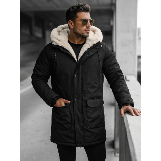 Vyriška juoda žieminė striukė zolo JS/5M120/392