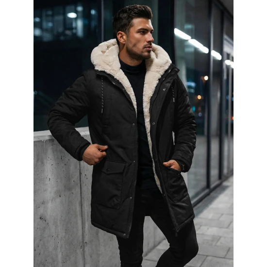 Vyriška juoda žieminė striukė zolo JS/5M120/392