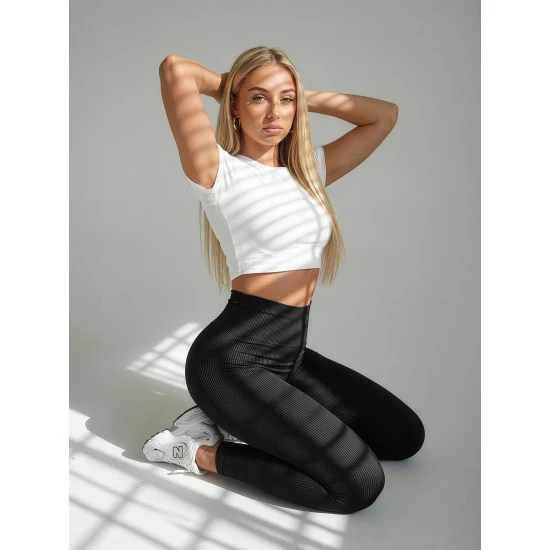 Moteriškos juodos spalvos tamprės Hollon Laisvalaikio kelnės