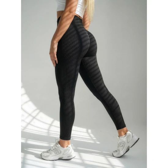 Moteriškos juodos spalvos tamprės Hollon Laisvalaikio kelnės