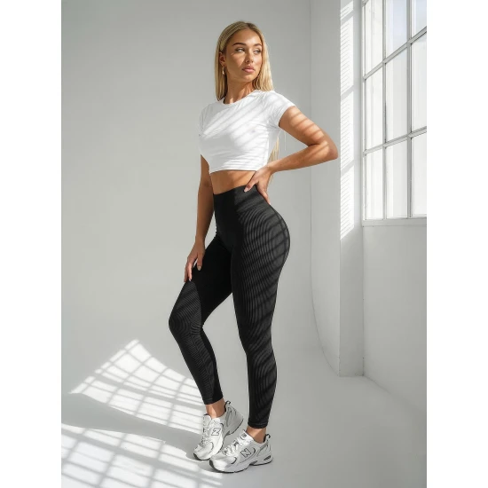 Moteriškos juodos spalvos tamprės Hollon Laisvalaikio kelnės