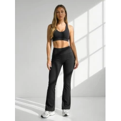 Moteriškos plačios juodos spalvos kelnės Siden