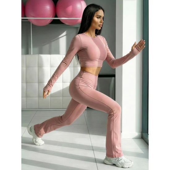 Moteriškos laisvalaikio rožinės kelnės Alin JS/17K588/7