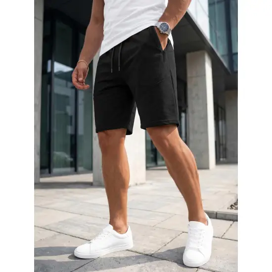 Vyriški juodi sportiniai šortai Novak JS/15K1822/3