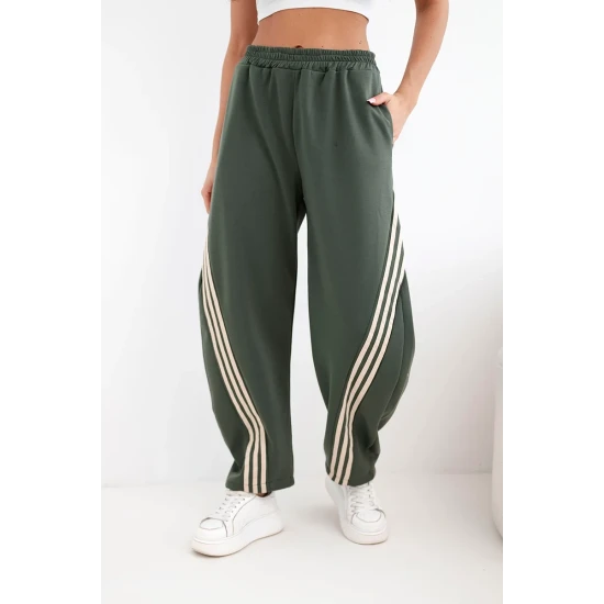 Moteriškos chaki laisvalaikio kelnės Sport Laisvalaikio kelnės
