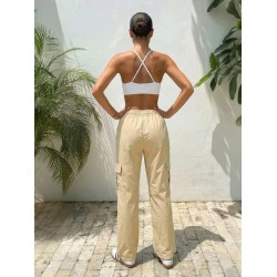 Moteriškos rusvos kelnės Elin