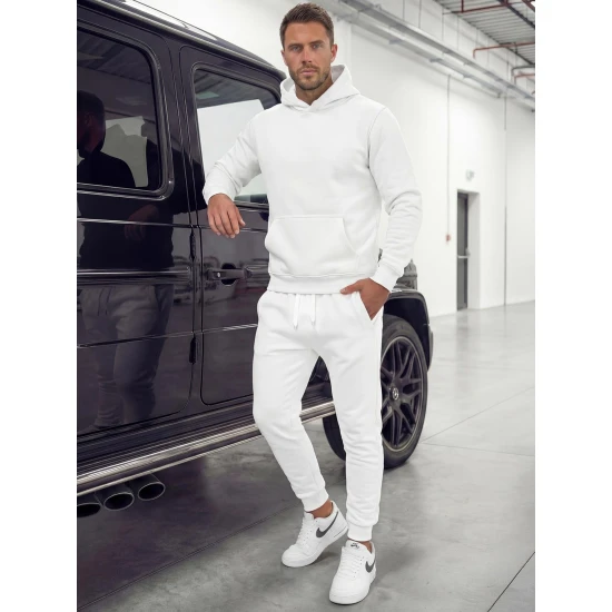 Vyriškos baltos laisvalaikio kelnės Sergo Laisvalaikio kelnės