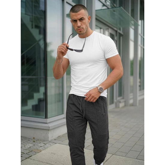 Vyriškos tamsiai pilkos kelnės Astin Laisvalaikio kelnės