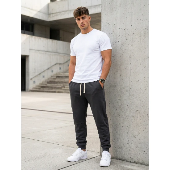 Vyriškos tamsiai mėlynos spalvos kelnės Base Laisvalaikio kelnės