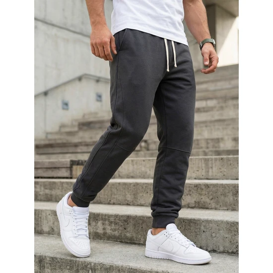 Vyriškos tamsiai mėlynos spalvos kelnės Base Laisvalaikio kelnės