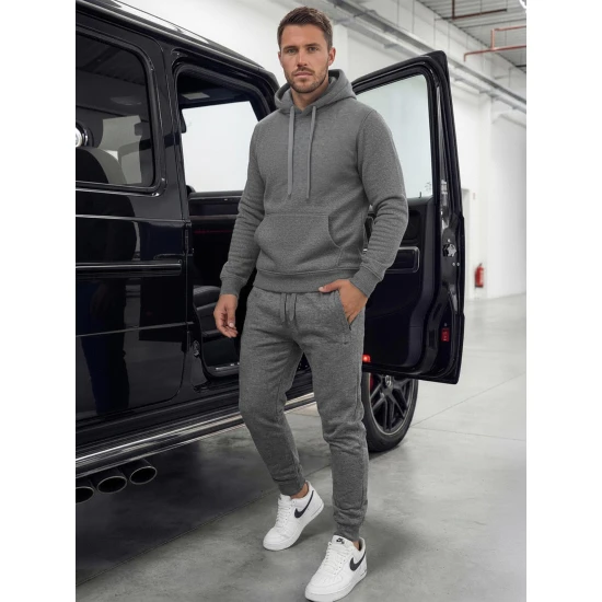 Vyriškos tamsiai pilkos laisvalaikio kelnės Resol Laisvalaikio kelnės