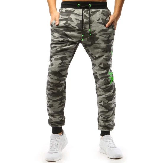 Vyriškos šviesiai pilkos kamufliažinės laisvalaikio kelnės Axel Laisvalaikio kelnės