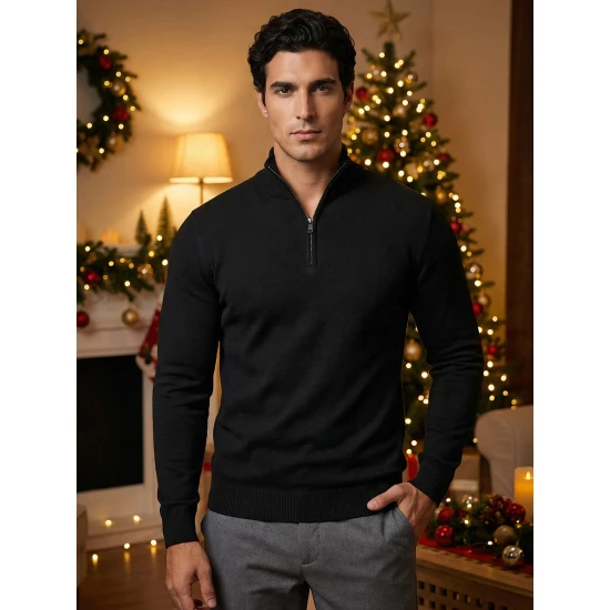 Juodas vyriškas megztinis Makar