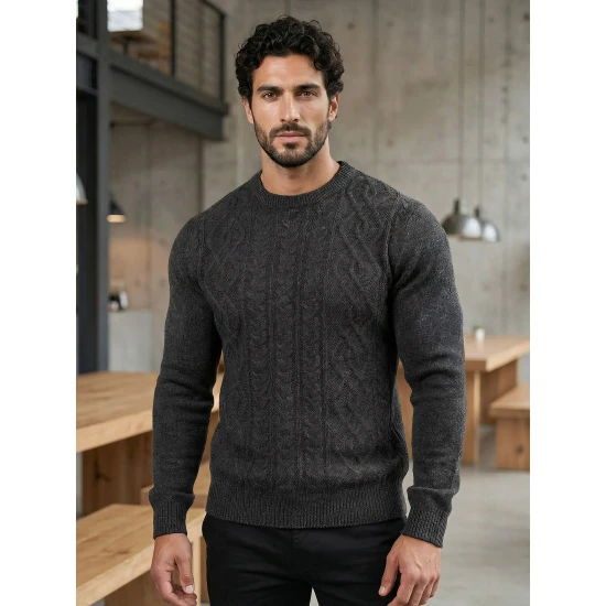 Vyriškas tamsiai pilkas megztinis Wilson