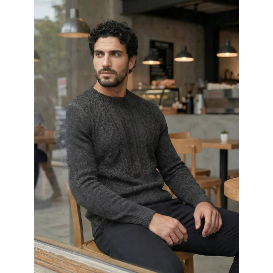 Vyriškas tamsiai pilkas megztinis Wilson