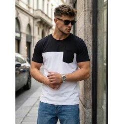 Vyriški balti/juodi marškinėliai Billy