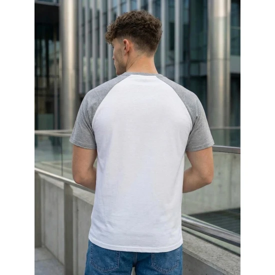 Vyriški balti/pilki marškinėliai Dilan Marškinėliai
