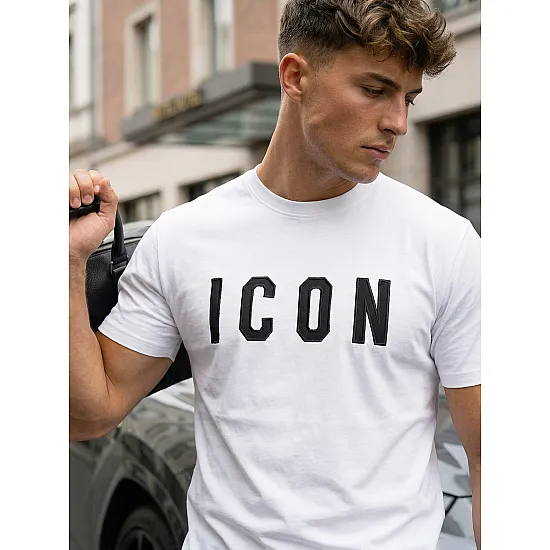 Vyriški balti marškinėliai Icon Marškinėliai su užrašais