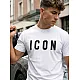 Vyriški balti marškinėliai Icon Marškinėliai su užrašais