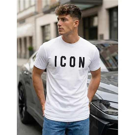 Vyriški balti marškinėliai Icon Marškinėliai su užrašais