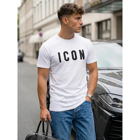 Vyriški balti marškinėliai Icon Marškinėliai su užrašais
