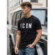 Vyriški juodi marškinėliai Icon Marškinėliai su užrašais