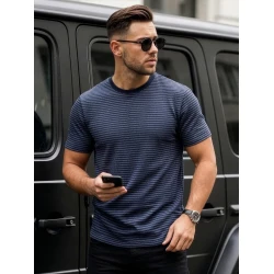 Vyriški tamsiai mėlyni marškinėliai Cliff