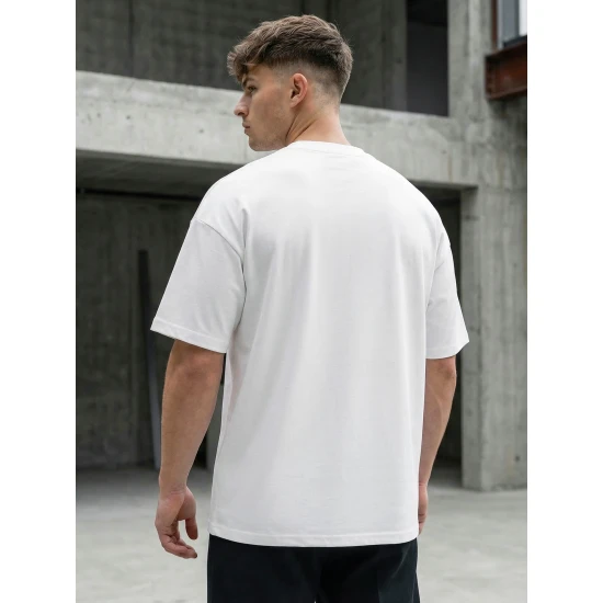 Vyriški balti oversize marškinėliai Fantastic Marškinėliai su užrašais