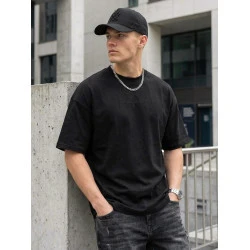 Vyriška juoda oversize marškinėliai „Perfect“