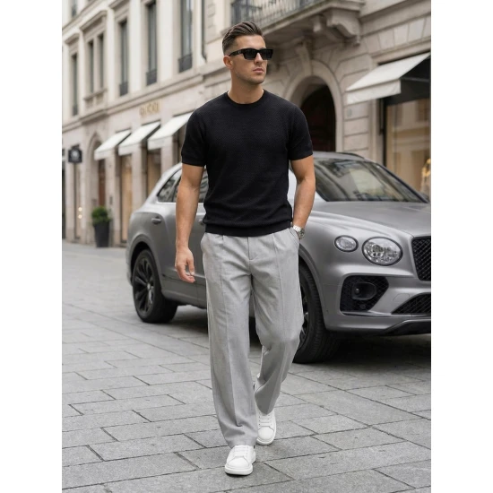 Vyriški juodi marškinėliai Comfort Vienspalviai marškinėliai