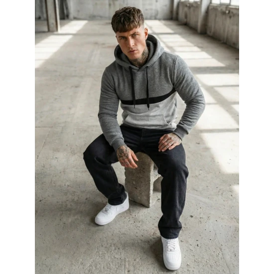 Vyriškas tamsiai pilkas džemperis Ovil JS/8B1319/5