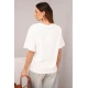 Moteriški balti marškinėliai trumpomis Elin Vienspalviai moteriški marškinėliai
