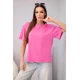 Moteriški rožiniai marškinėliai trumpomis Elin