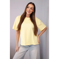 Moteriški geltoni marškinėliai trumpomis Elin