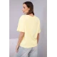 Moteriški geltoni marškinėliai trumpomis Elin Vienspalviai moteriški marškinėliai