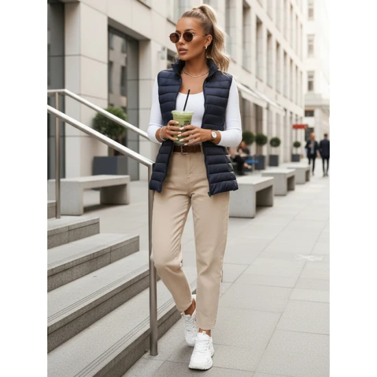 Moteriška tamsiai mėlyna liemenė Sila Moteriškos liemenės