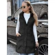 Moteriška ilga juoda liemenė Lucy