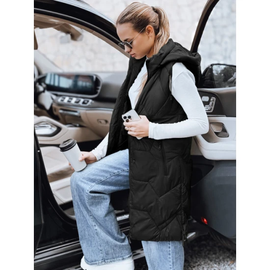 Moteriška ilga juoda liemenė Lucy