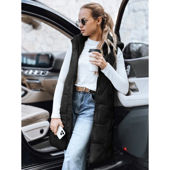 Moteriška ilga juoda liemenė Lucy